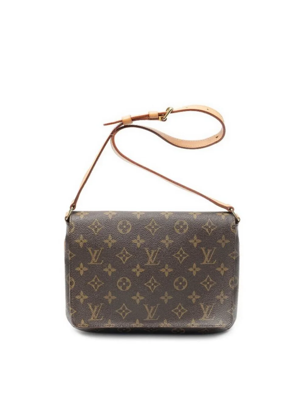 Louis Vuitton Musette Tango Brown Monogram Canvas Crossbody